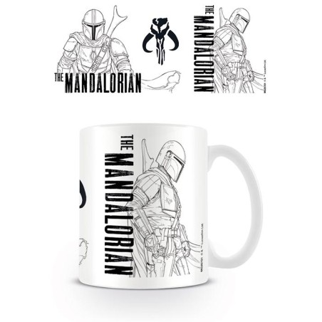 Star Wars - The Mandalorian (Line Art) - Mugg