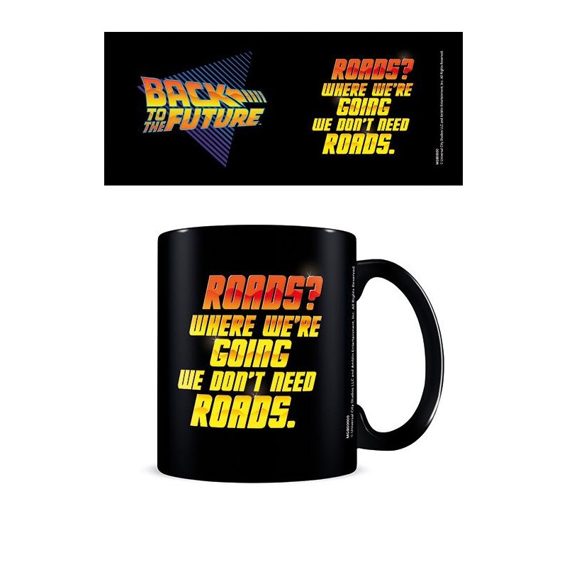 Back to the Future (We Don't Need Roads) Black - Mugg Back to the Future (We Don't Need Roads) Black - Mugg