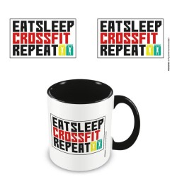  EAT SLEEP CROSSFIT REPEAT - BLACK