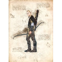 The Hobbit - Parchment map, Pergament karta