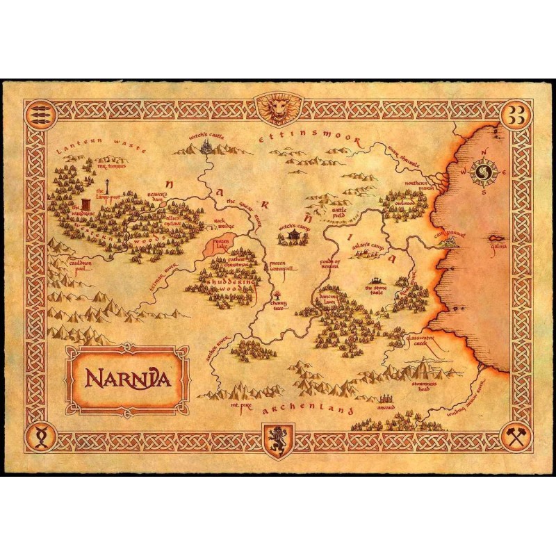 The Hobbit - Parchment map, Pergament karta The Hobbit - Parchment map, Pergament karta