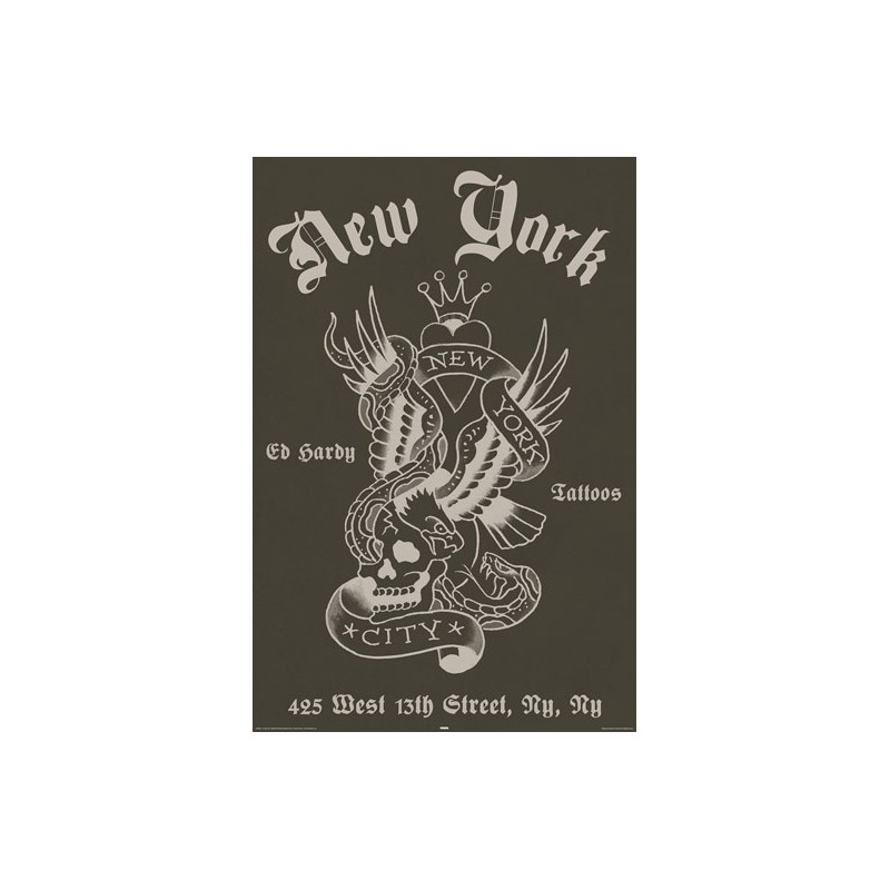 Ed Hardy Poster - New York