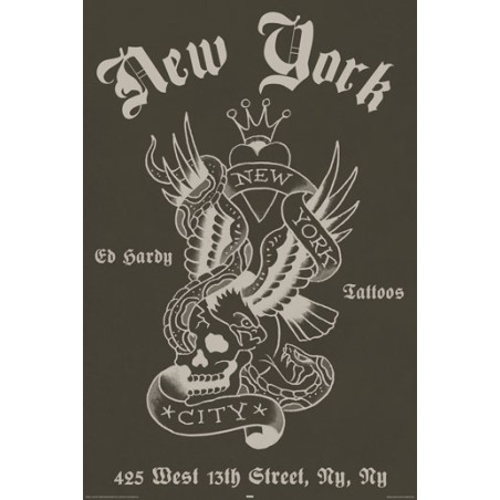 Ed Hardy Poster - New York