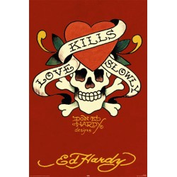 Ed Hardy Poster Love kills röd