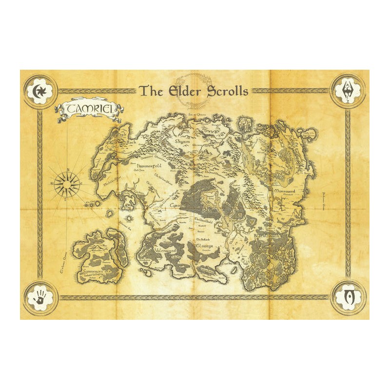 The Hobbit - Parchment map, Pergament karta The Hobbit - Parchment map, Pergament karta