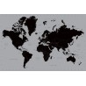 Världskarta - Svart och silver, World Map