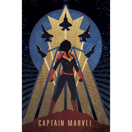 Captain Marvel - Art Deco