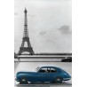 Paris Eiffel Tower - Blue Car