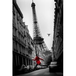Paris Eiffel Tower - Red Coat