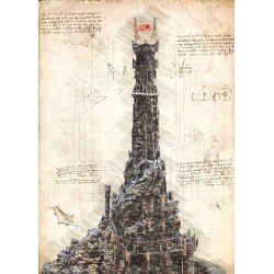 The Hobbit - Parchment map, Pergament karta