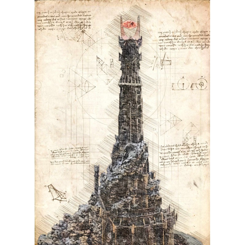 The Hobbit - Parchment map, Pergament karta The Hobbit - Parchment map, Pergament karta