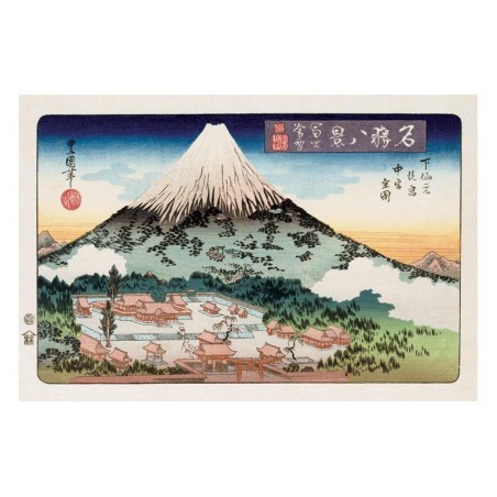 Utagawa Toyoku - Evening Snow  Mt. Fuji - Asiatisk konst