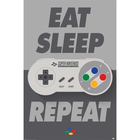 Nintendo - Eat Sleep SNES Repeat