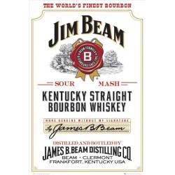 Jim Beam Whiskey - Bottle Label 