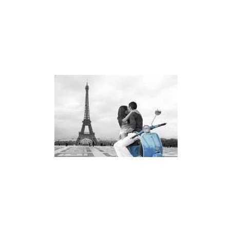 Paris, France - Eiffeltower Blue Scooter
