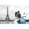 Paris, France - Eiffeltower Blue Scooter