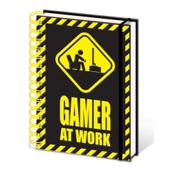Anteckningsbok - Gamer At Work (Caution Sign)