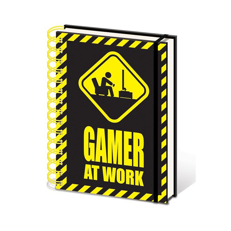 Anteckningsbok - Gamer At Work (Caution Sign) Anteckningsbok - Gamer At Work (Caution Sign)