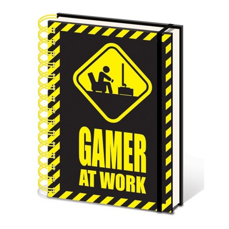 Anteckningsbok - Gamer At Work (Caution Sign)