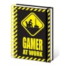 Anteckningsbok - Gamer At Work (Caution Sign)