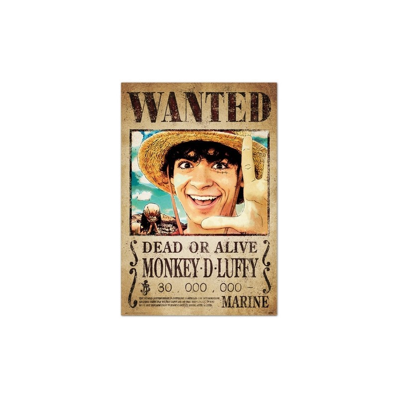 ONE PIECE NETFLIX - WANTED MONKEY D. LUFFY ONE PIECE NETFLIX - WANTED MONKEY D. LUFFY