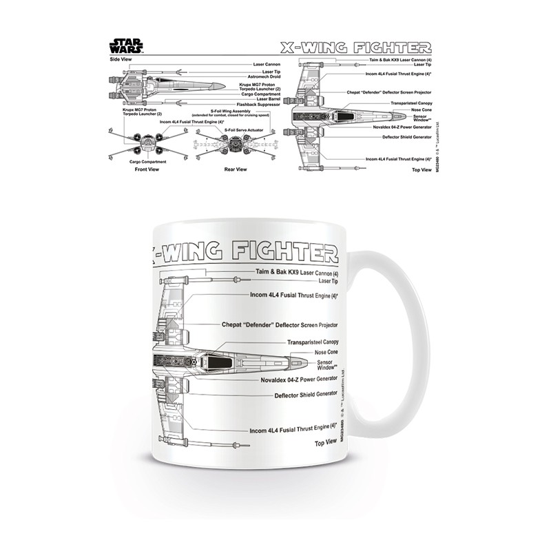 Star Wars - X-Wing Fighter Sketch - Mugg Star Wars - X-Wing Fighter Sketch - Mugg