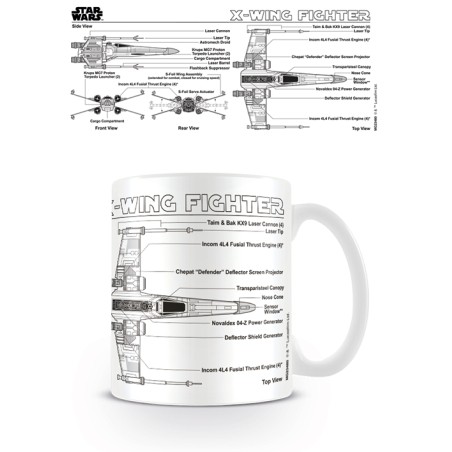 Star Wars - X-Wing Fighter Sketch - Mugg