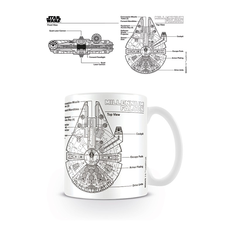 Star Wars - Millennium Falcon Sketch - Mugg Star Wars - Millennium Falcon Sketch - Mugg