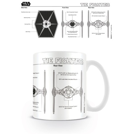Star Wars - Tie Fighter Sketch - Mugg