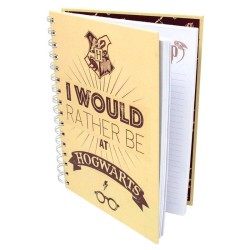 Anteckningsbok - Harry Potter Notebook - I would  rather be at Hogwarts