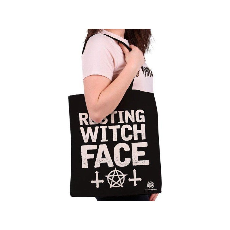 Canvasväska - WITCH PLEASE Resting Witch Face *