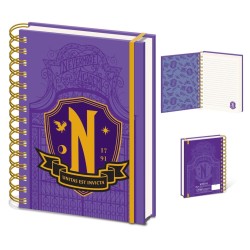 Anteckningsbok - WEDNESDAY (NEVERMORE SHIELD) A5 WIRO NOTEBOOK