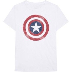 Marvel Comics - T-shirt Captain America Distressed Shield - Unisex L