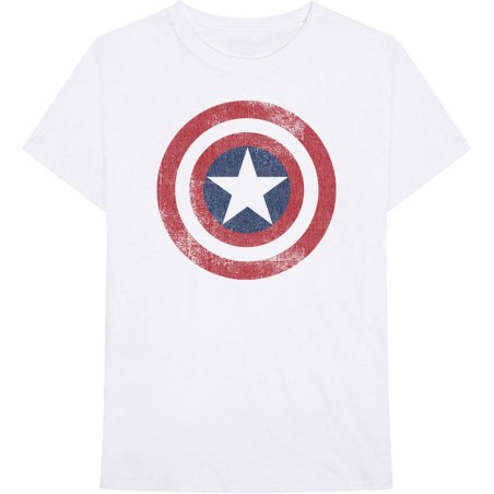 Marvel Comics - T-shirt Captain America Distressed Shield - Unisex L