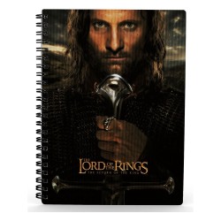 Anteckningsbok - Sagan om Ringen - Lord of the Rings med 3D-Effekt Aragorn