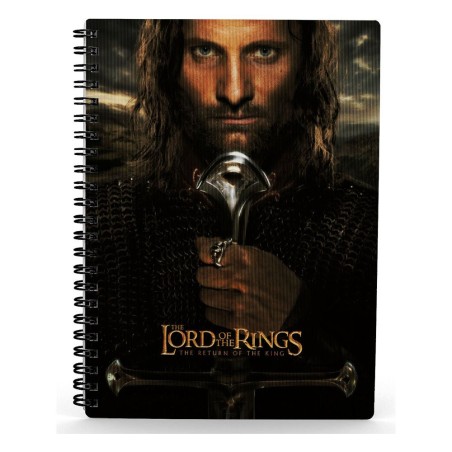 Anteckningsbok - Sagan om Ringen - Lord of the Rings med 3D-Effekt Aragorn
