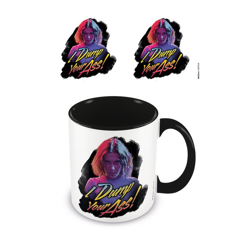 Stranger Things - I Dump Your Ass Retro Black - Mugg Stranger Things - I Dump Your Ass Retro Black - Mugg