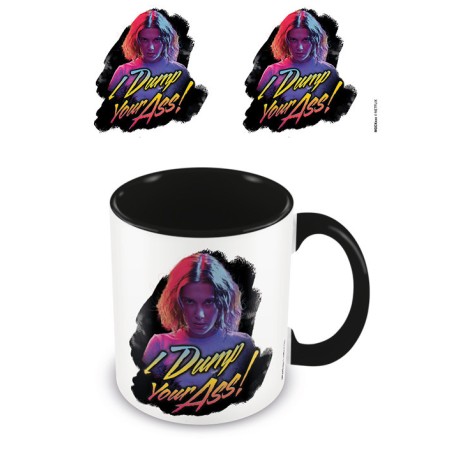 Stranger Things - I Dump Your Ass Retro Black - Mugg
