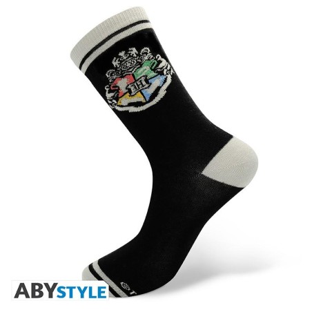 HARRY POTTER - Strumpor - Black & Grey - Hogwarts