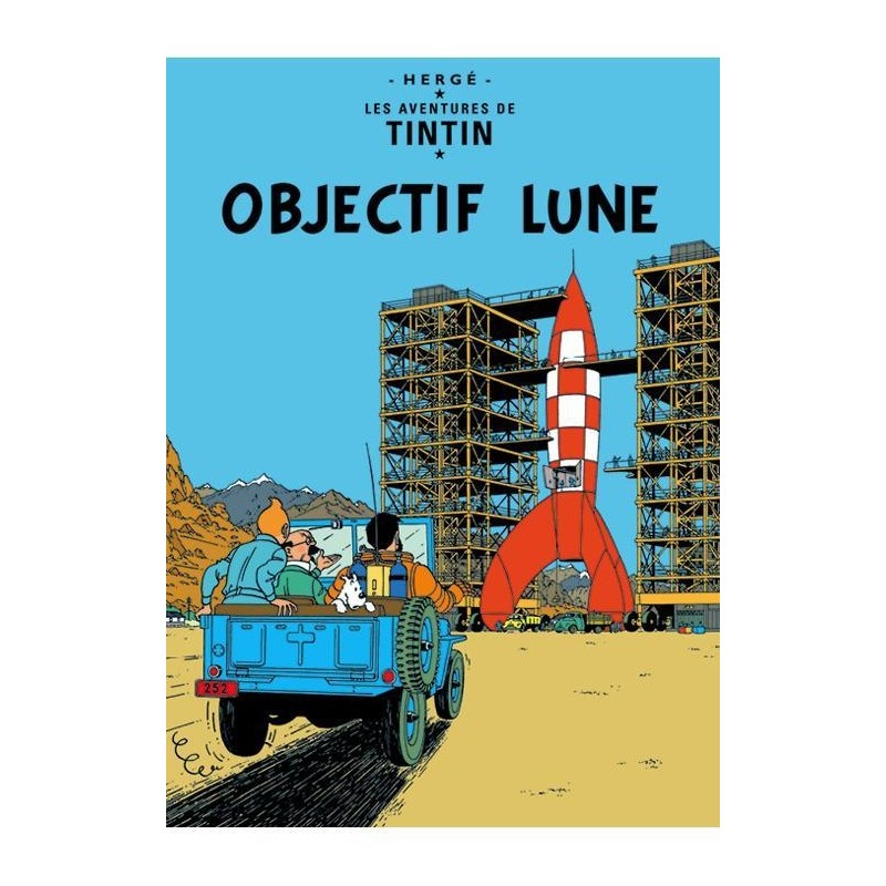 Poster - Tintin Objectif Lune - Månen tur och retur (del 1)