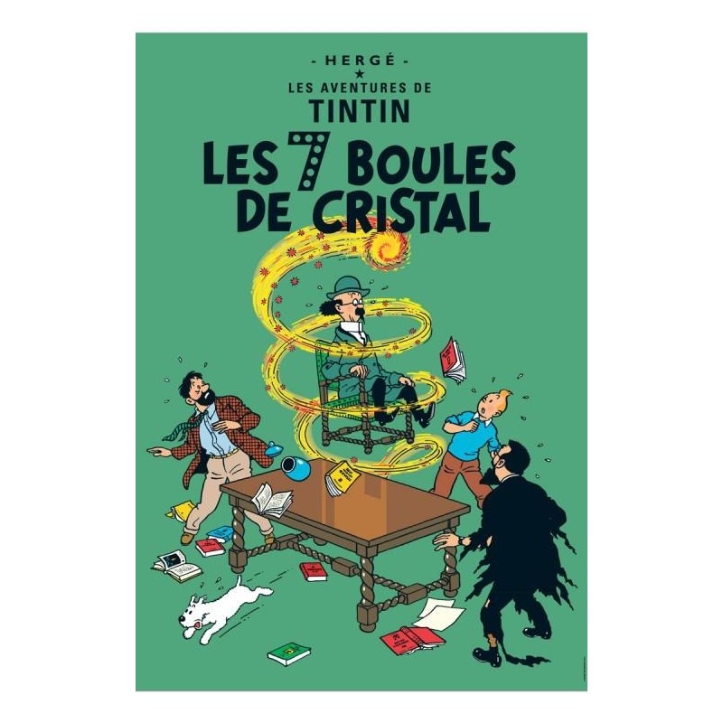 Poster -Tintin Les Sept Boules de cristal De sju kristallkulorna