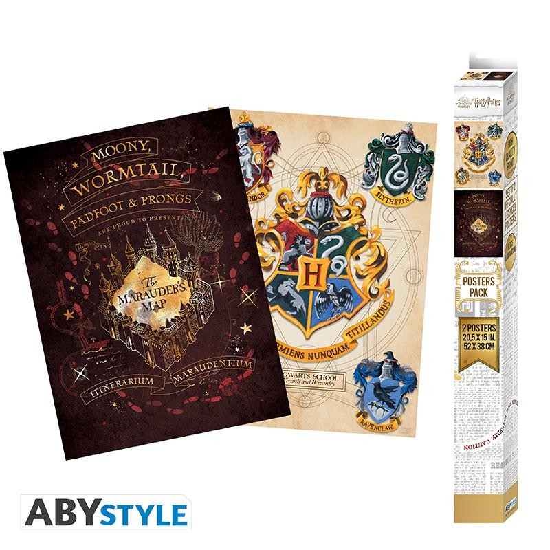 HARRY POTTER - Set 2 Chibi Posters - Crest & Marauders HARRY POTTER - Set 2 Chibi Posters - Crest & Marauders
