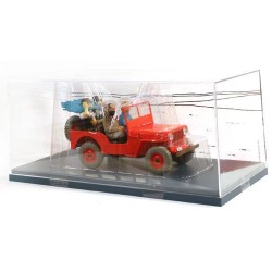 Tintin - 1:24 Modellbil 47 - Röd Jeep Willys