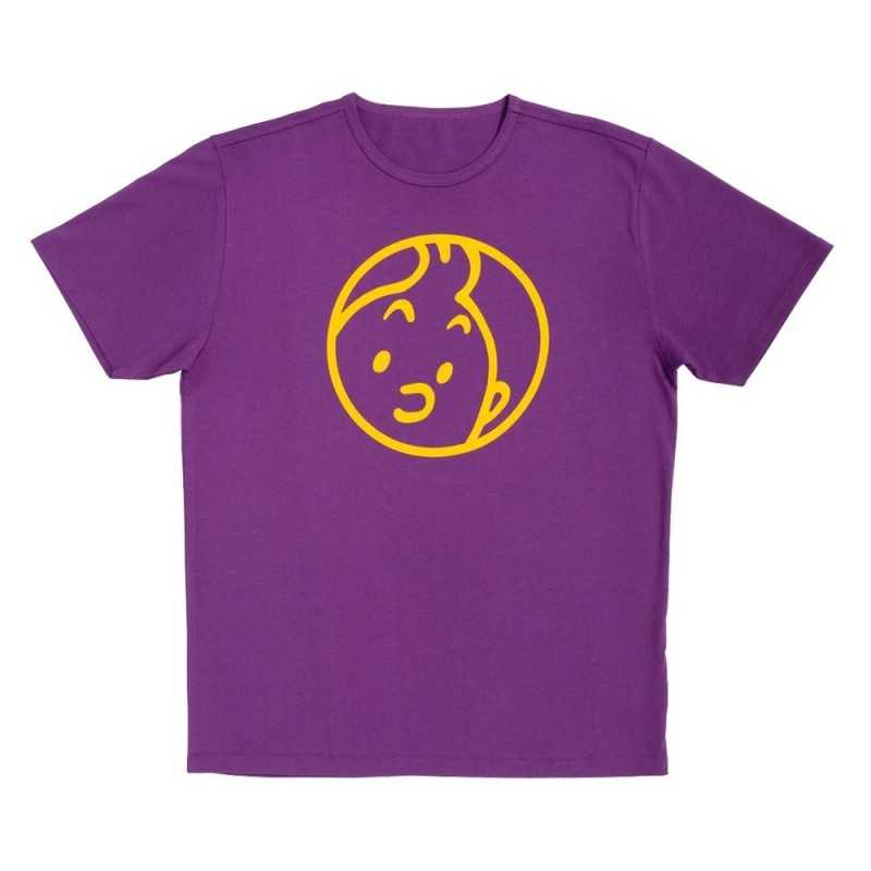 Tintin - T-Shirt - Lila ansikte