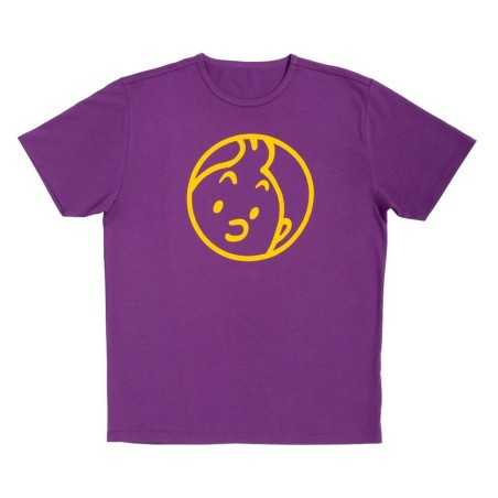 Tintin - T-Shirt - Lila ansikte