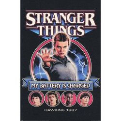 Poster - STRANGER THINGS 5 (MY BATTERY IS CHARGED)
