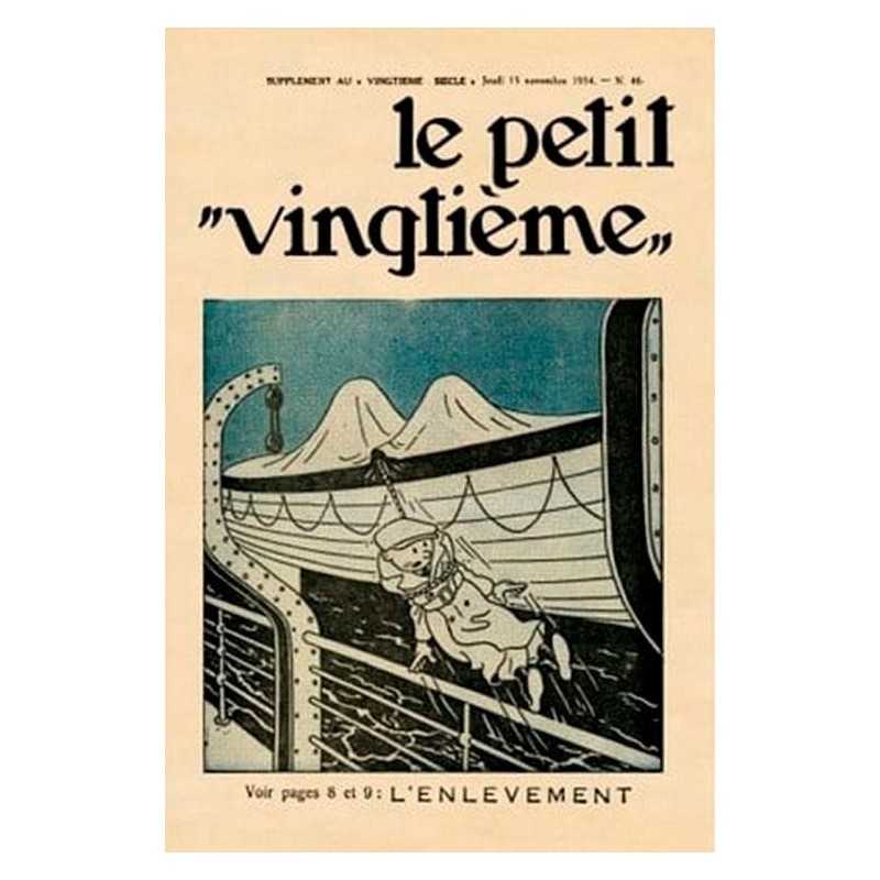 Poster - Le Petit Vingtième: Tintin hänger på båt