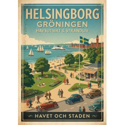 A3 Print - Helsingborg – där havet möter staden
