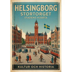 A3 Print - Stortorget i Helsingborg – stadens hjärta
