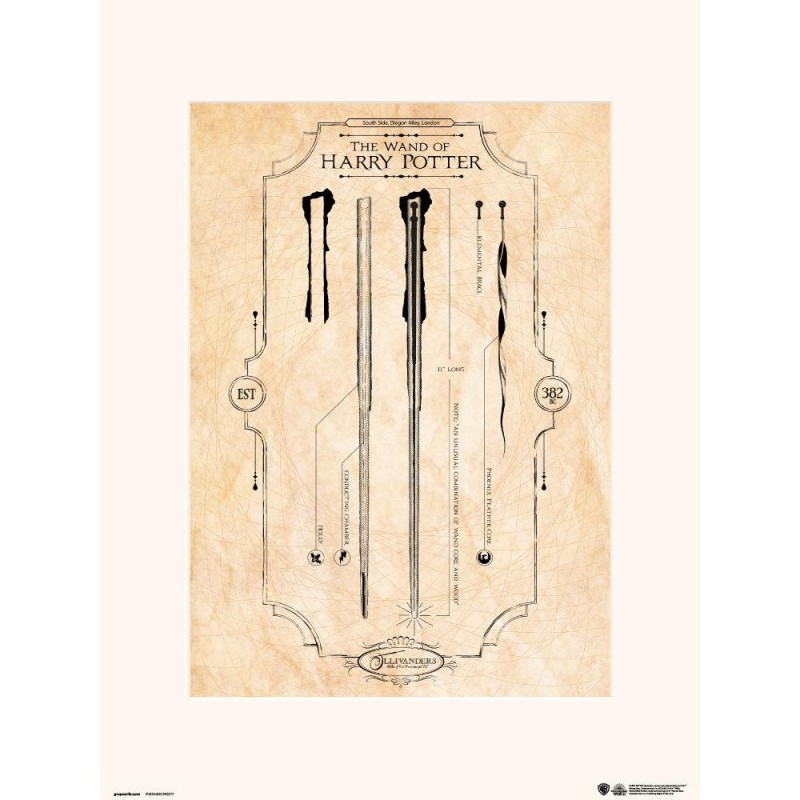 HARRY POTTER - THE WAND - Art Print